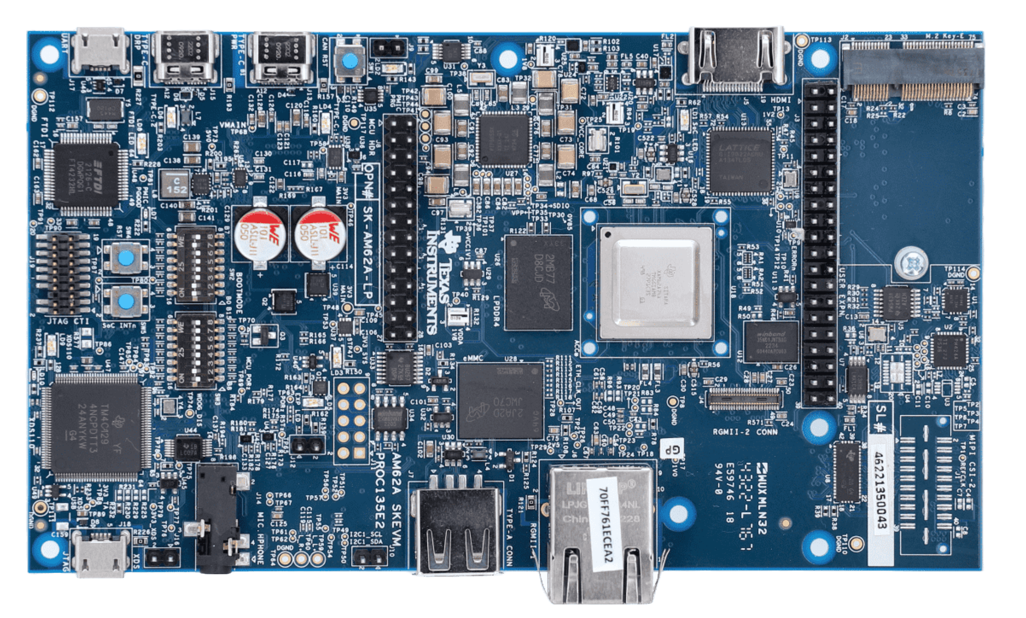 AM62A starter kit for low-power Sitara™ processors board layout